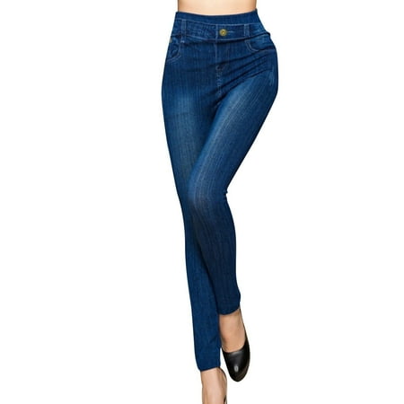 

KI-8jcuD Tummy Control Dress Pants For Women Women S Stretchy Print Jeggings Imitation Jeans Seamless Denim Leggings Maternity Yoga Pants Over The Belly Plus Size Yoga Pants For Women Plus Size Tall