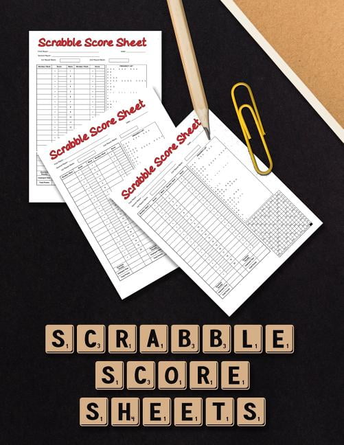 Scrabble Score Sheet Scrabble Game Record Book, Scrabble Score Keeper