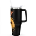 thumbnail image 2 of Halloween Pumpkin Ghost 40 oz Tumbler with Handle Rust Resistant Travel Mug Modern Cafe Tumblers for Spring Summer Camping Outdoor, 2 of 7