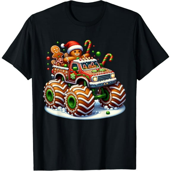 Funny Christmas Baking Cookies Truck Gingerbread Men Women T-Shirt TShirt