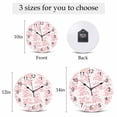thumbnail image 6 of Wall Clock Pink Fruit Clocks PVC Silent Non-Ticking Battery Operated Decorative Berry Leaves Nature Round Clock for Home Living Room Kitchen Bedroom Office School Wall Decor 14 Inch, 6 of 9