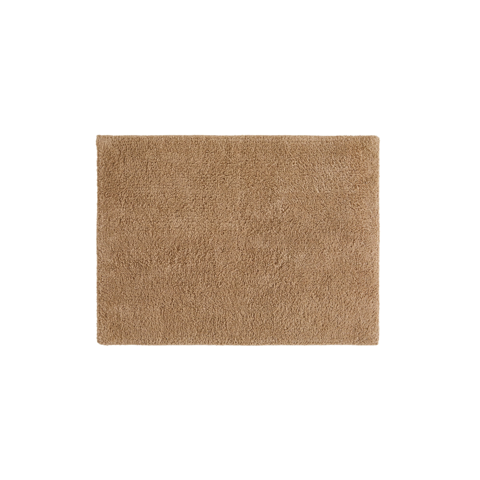 Noble Linens Reversible Dual-Texture Cotton Bath Mat, 24 in x 17 in, Mocha