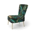 thumbnail image 3 of Designart « Emerald and Azure Geode Marble I » Fauteuil d'Appoint Rembourré en Marbre Vert - Fauteuil Moderne pour Salon, 3 of 7