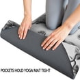thumbnail image 3 of White Highland Cow Lemon Pattern Hot Yoga Mat Towel Non Slip for Hot Yoga - Quick-Drying Yoga Mat Cover with 4 Corner Pockets with Travel Bag - Hot Yoga Towel Non Slip 74"x26", 3 of 6