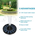 thumbnail image 4 of Solar Powered Water Circulation For Dynamic Solar Fountain, Easy to Use Eco-Friendly Outdoor Submersible Garden Decoration With Adjustable Nozzles For Bird Bath And Pond, 4 of 7