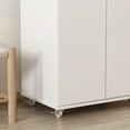 thumbnail image 5 of MONSLIPA 71" H Tall White Shoe Storage Cabinet with Wheels, 8 Tier Storage Organizers for Entryway, 5 of 6