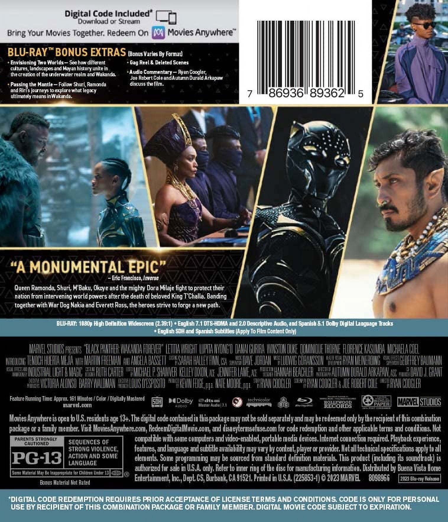 Black Panther: Wakanda Forever Blu-ray + Black Panther Funko Vinyl Soda (Walmart Exclusive) (Blu-ray) (Walmart Exclusive), Exclusive Bundle, Action & Adventure
