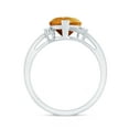 thumbnail image 2 of Rosec Jewels Certified Citrine Solitaire Promise Ring with Diamond - Heart Ring - 6 mm, 18K White Gold, US 5.50, 2 of 9