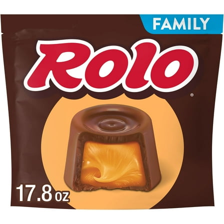 Rolo Rich Chocolate Caramels Candy, Family Pack 17.8 oz