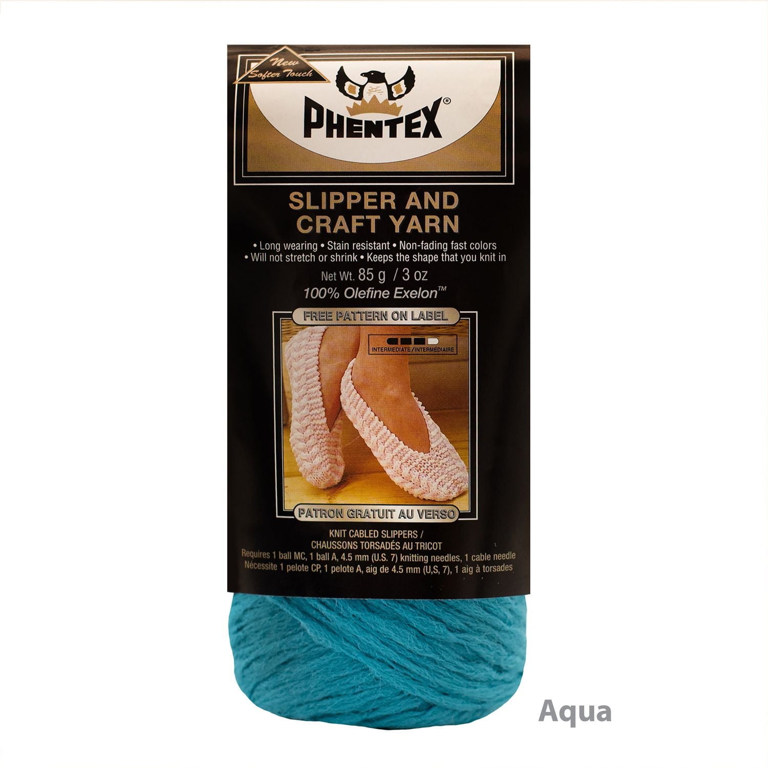 Phentex® Slipper and Craft Yarn, Olefin #4 Medium, 3oz/85g, 164 Yards ...