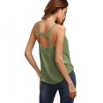 thumbnail image 2 of Women's Deep V Neck Cut Out Back Sleeveless Blouse Tank Top, 2 of 4