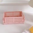 thumbnail image 3 of Foldable Plastic Storage Basket For Organizing Crates With Handles For Desks And Bedrooms, 3 of 9