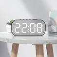 thumbnail image 3 of Ruiboury Digital Table Clock With Alarm Two Sets Of Alarms Brightness Adjustment Night Mode Brightness Black green light, 3 of 6