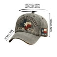 thumbnail image 4 of Republic of Texas Distressed Baseball Cap,1836-1845 Lone Star Embroidered Vintage Hat for Men Women, 4 of 5