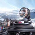 thumbnail image 1 of Ventilador de Enfriamiento del Automóvil, Ventilador Eléctrico de Doble Cabeza, Rotacia de 360 ​​Grados, Viento de 3 Velocidadas, Ventilador de Aire del Tabero, Bajo, 1 of 7