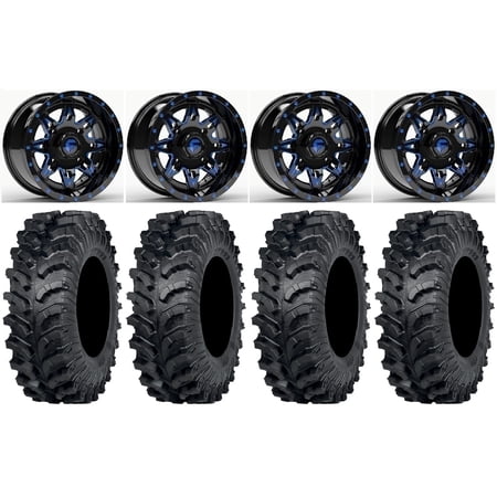 Fuel Lethal 15 Wheels Blue 32 MT911 Tires Can-Am Commander Maverick Renegade Outlander Defender