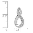 thumbnail image 4 of 925 Sterling Silver Polished Rhodium Diamond Figure 8 Pendant Necklace Measures 19x8mm Wide - Pendant for Women, 4 of 4