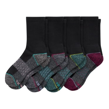 Hanes Women's Crew Socks, Absolute Comfort, 4-Pack, Size 5-9