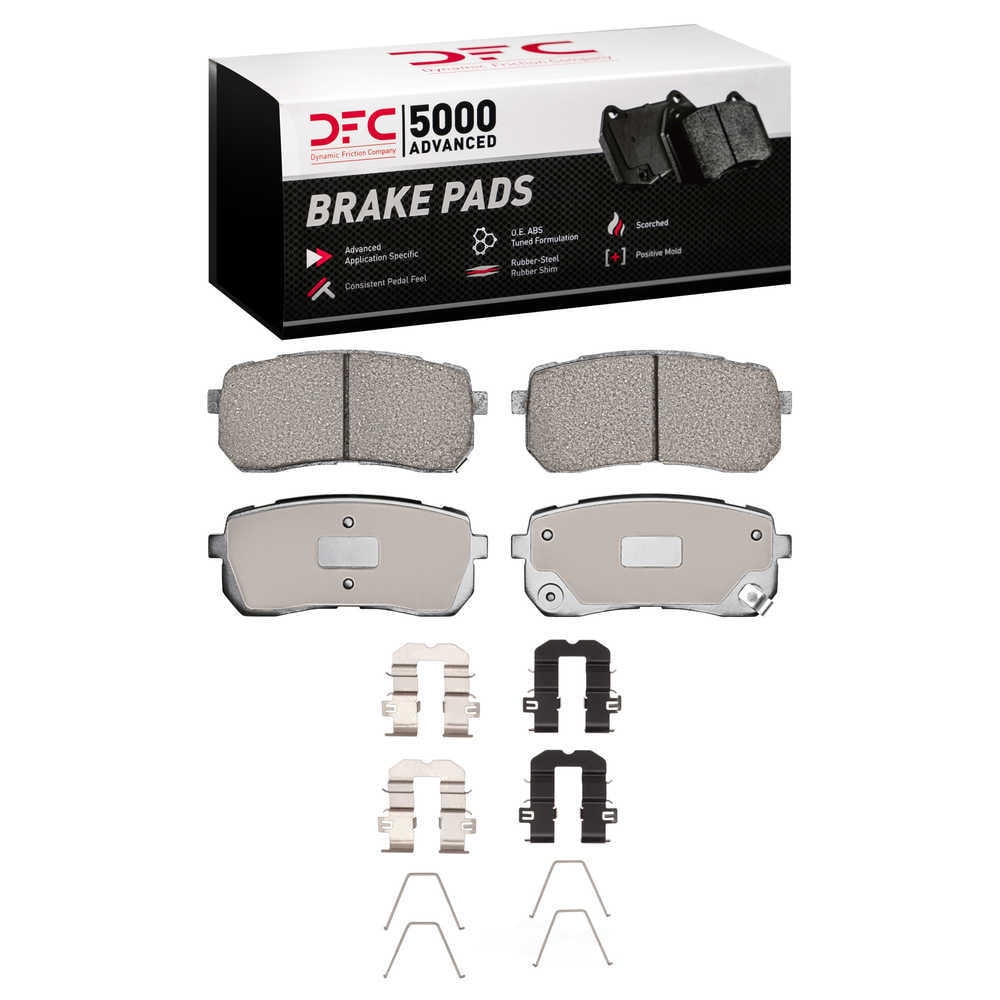 Dynamic Friction Company 1551-2309-01 DFC 5000 Advanced Brake Pads - Ceramic and Hardware Kit - OE