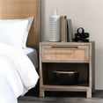 thumbnail image 5 of Pemberly Row Modern One-Drawer Mango Wood Nightstand in Taupe, 5 of 11