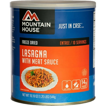 Mountain House Lasagna with Meat Sauce #10 Can (Best Tasting Mountain House Meals)
