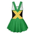 thumbnail image 5 of COEQINE Girls One Piece Swimsuit with Skirt, Scoop Neck & V Back Fashion Swimming Bathing Suit Sleeveless Summer Beach Swimwear for Kids Age 12-13, Jamaican Flag Pattern, 5 of 8