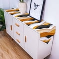 thumbnail image 5 of Abstract Orange Cotton and Linen Triangle Table Runners Long Dresser Scarves Table Decoration for Wedding Party/Graduation Ceremony/Banquet Ombre Geometric Black White Coastal Waves, 5 of 9