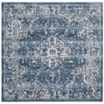 thumbnail image 2 of SAFAVIEH Charleston Zharko Floral Area Rug, Navy/Creme, 8' x 8' Square, 2 of 9