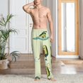 thumbnail image 2 of Xecao Avocado for Exercise for Men's Pajama Pants Long Lounge Pants with Drawstring Waistband and Pockets Comfortable Sleepwear for Home Relaxation-Large, 2 of 6