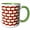 Green/White, variant on 3drose, Bacon Lovers- Cute Piggy Pattern in Cream on Red, 11oz Magic Transforming Mug