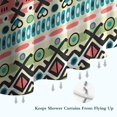 thumbnail image 6 of Teal and Orange Geometric Boho Pattern Shower Curtain 72"x72" ,Bathroom Decorative Shower Curtains Set with 12 Hooks,Modern Waterproof Washable Shower Curtain, 6 of 6