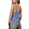thumbnail image 6 of KelaJuan Women's Cross Halter Cami Tops, Sleeveless Spaghetti Strap Wrap Hem Mesh Camisole, 6 of 7
