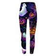 thumbnail image 4 of Oalirro Women's Halloween Printed Casual Yoga Pants - Soft Lightweight Stretchy Trousers for Party Daily Wear, 4 of 6