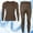 Brown, variant on Chiccall Long Thermal Underwear Set for Men Lightweight Base Layer Set Winter Outdoor Warm Leggings & Crew Neck Top