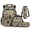 Camo Duck, variant on Dreamy horse 4 Pack Backpack Set with Bookbag Lunch Box Pencil Case Water Bottle Protector with Durable Lightweight School Backpack Set