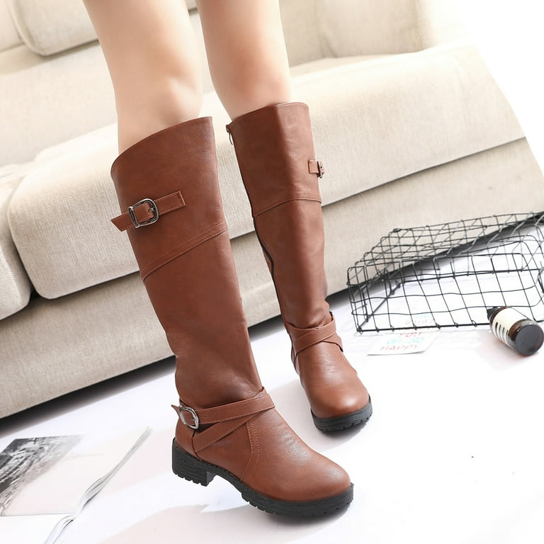 Wide leg top leather boots uk