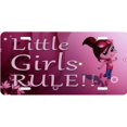 thumbnail image 1 of Little Girls Rule Metal License Plate, 1 of 1