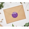 thumbnail image 2 of Darling Souvenir Round 45 Pieces Hearts Save The Date Stickers Wedding Personalized Bride Groom Names And Date Envelope Seals - Violet, 2 of 4