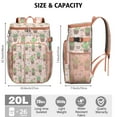 thumbnail image 3 of Sac à Dos Succulent Boho, Sac Isotherme Étanche avec Design Cactus Aquarelle pour Randonnée, Camping et Voyage, 3 of 6
