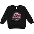 thumbnail image 2 of Inktastic Grandma Loves Me Girls Boho Rainbow Toddler Sweatshirt, 2 of 4