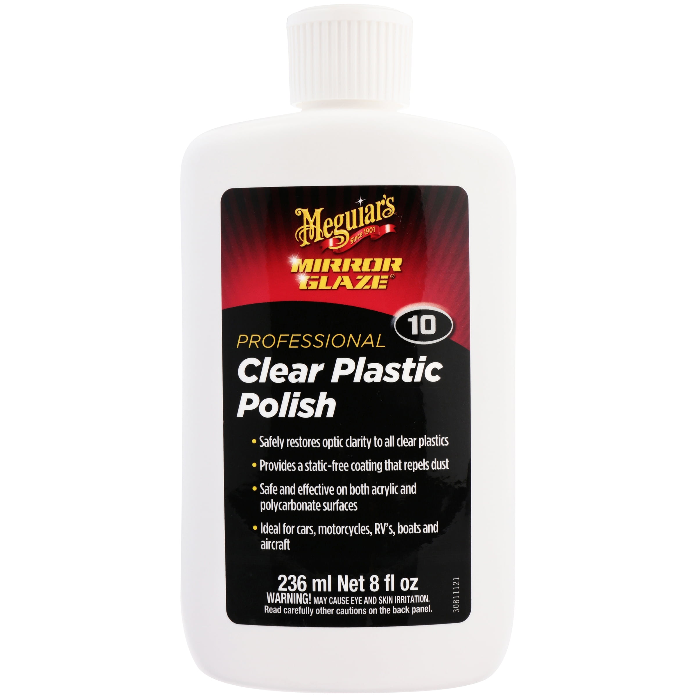 Meguiar’s Mirror Glaze Clear Plastic Polish Create Optical Clarity