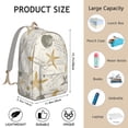 thumbnail image 5 of Coral Fish Tropical Seashell Travel Backpack – Lightweight Travel Backpack with Nautical Sea Life Design, Comfortable Carrying, Anti-theft Features for Outdoor Activities and Short-Term Travel, 5 of 5