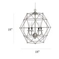 thumbnail image 4 of Elegant Designs 4 Light Hexagon Industrial Rustic Pendant Light, Brushed Nickel, 4 of 5