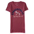 thumbnail image 1 of Camiseta adornada Aeropostale NYC Eighty Seven para mujer roja XS, 1 of 2