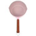 thumbnail image 6 of ROSENICE 1Pack Pink Japanese Cooking Pot With Wood Handle For Restaurant Use And Milk Warming, 6 of 8