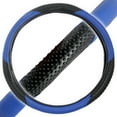 thumbnail image 3 of BDK Sporty Two Tone Ergonomic Grip Steering Wheel Cover - Massaging Gel Grip for Standard Size Wheels 14.5-15 inch Massaging Gel Grip Blue/Black, 3 of 9