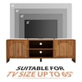 thumbnail image 5 of WIRRYTOR 58" Mid-Century Modern TV Stand for 65 Inch TV, Walnut Entertainment Center with Arched Fluted Doors, Media Console Table for Living Room, 5 of 13