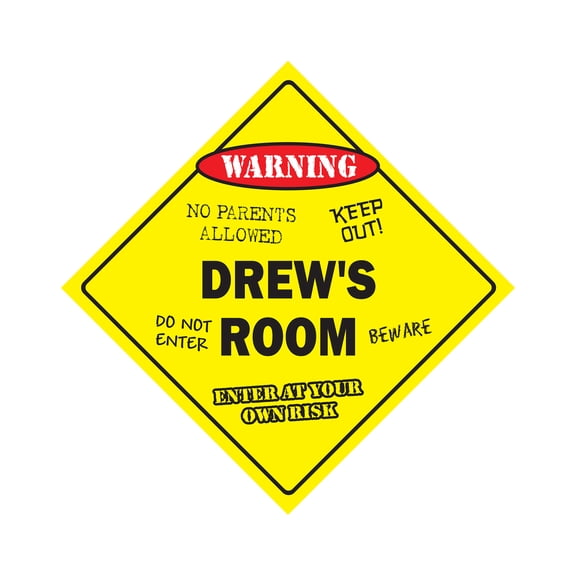 SignMission X-Drews Room 12 in. Drews Crossing Zone Xing Room Sign