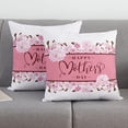 thumbnail image 5 of Pink Floral Throw Pillow Covers Happy Mother''s Day Soft Decorative Throw Pillowcase Indoor/Outdoor Square Pillow Cover Cushion Case for Couch Sofa Bedroom Car (30in x 30in), 5 of 6