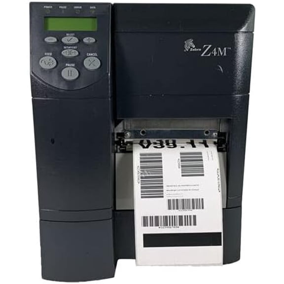 Restored Zebra Z4M Thermal Transfer/Direct Thermal Label Printer 300 dpi, Serial/Parallel, Industrial Metal (Z4M89-1001-0000) (Refurbished)